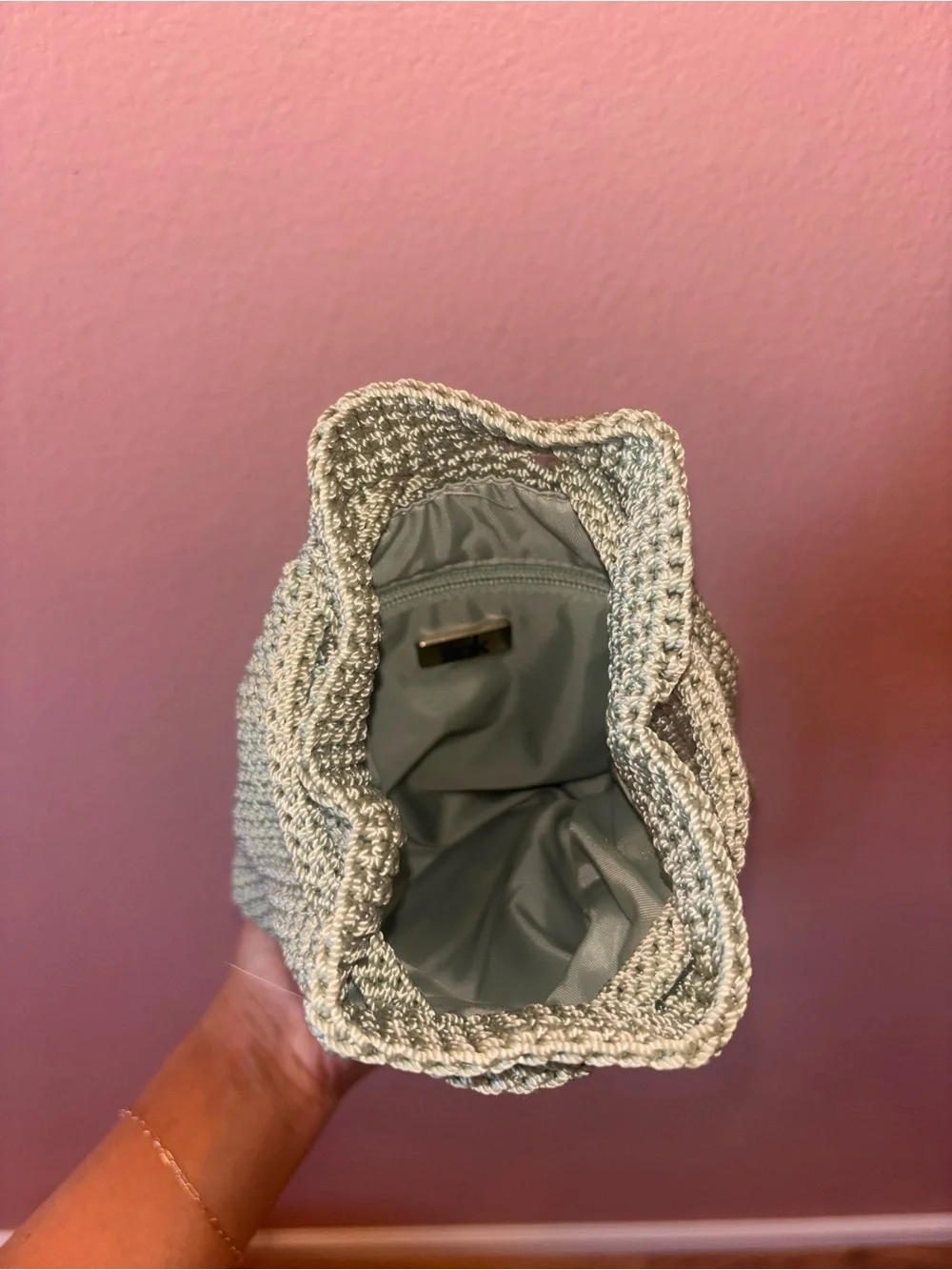 The Sak Mini Drawstring Backpack Sage Green - Picture 5 of 9
